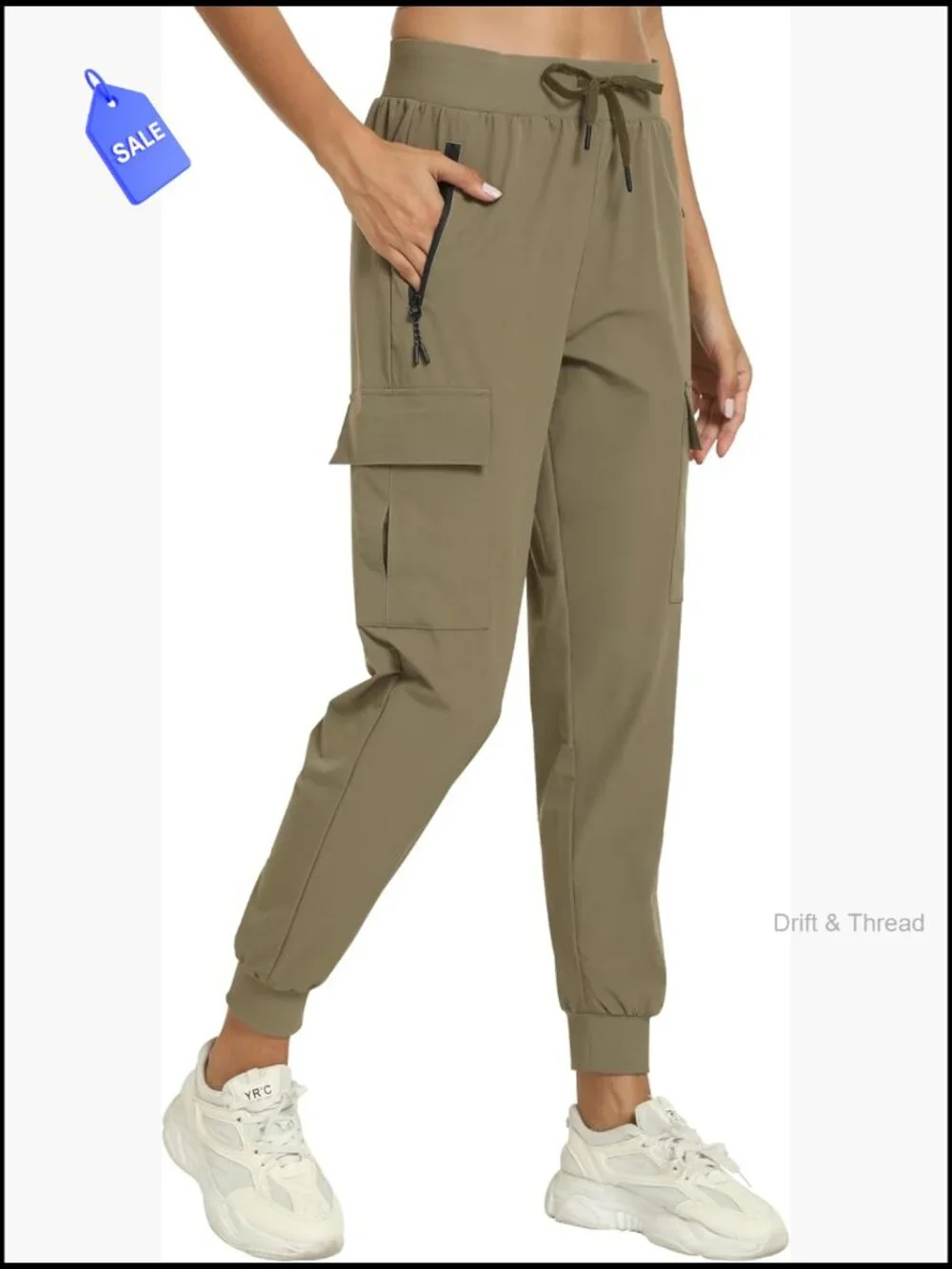 Women's Cargo Hiking Pants with Pockets - Lightweight Quick Dry Joggers